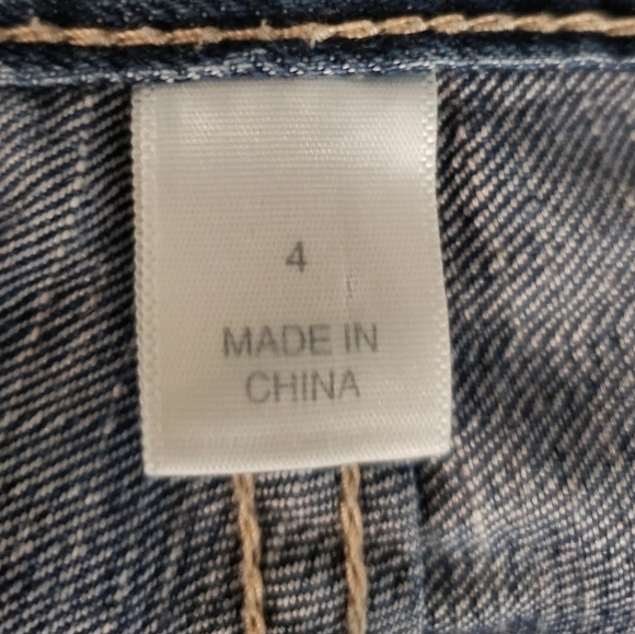 Christopher & Banks Capri Cropped Denim Blue Jeans Hi Rise Darkwash Size 4 - Picture 5 of 13